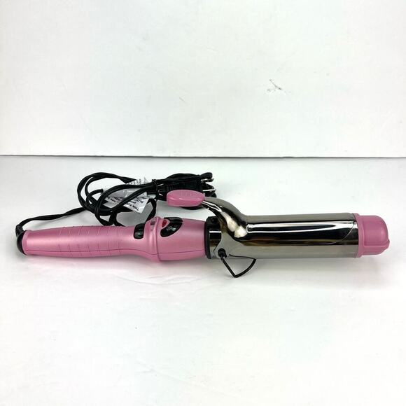 REVLON Revlon Titanium Large Barrel Curl Stay Styling Iron 1 1/2" Pink/Black - Picture 1 of 9